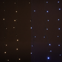 123led rideau lumineux 225x150 240 ampoules - blanc froid & blanc chaud LDR07028