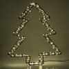 123led sapin de Noël 3D à piles 26 cm blanc extra chaud & blanc chaud 200 lumières - noir LDR07286 - 4
