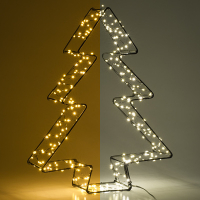 123led sapin de Noël 3D 36 cm blanc extra chaud & blanc chaud 300 lumières - noir LDR07272