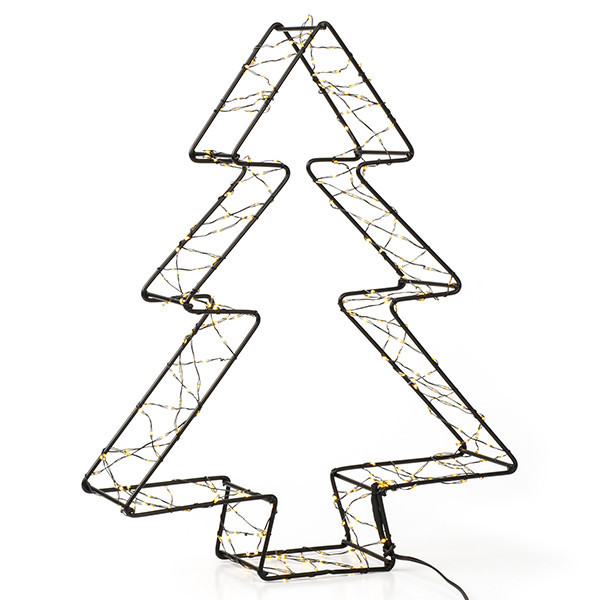 123led sapin de Noël 3D 36 cm blanc extra chaud & blanc chaud 300 lumières - noir LDR07272 - 2