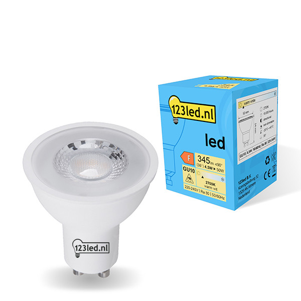 123led spot LED GU10 verre 2700K 4,5W (50W) LDR01724 - 1