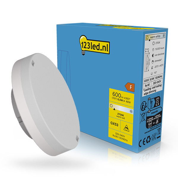 123led spot LED GX53 2700K dimmable 6,5W (48W) LDR02312 - 1