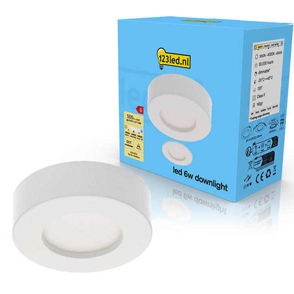 123led spot encastré | Rond | Ø 10 cm | 3000-6000K | Intensité variable (6W) LDR02009 - 1