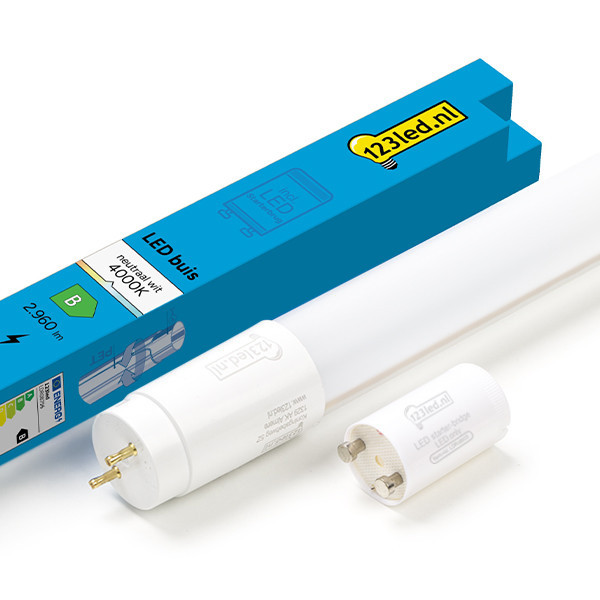 123led tube fluorescent LED 150 cm 4000K (840) 2960 lumens High Efficiency T8 (G13) 16W (58W) LDR08796 - 1