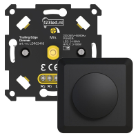 123led variateur LED encastré 0-100W à coupure de phase (RC) - noir LDR02458