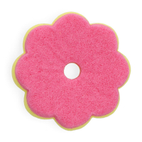 123schoon éponge Scrub 100 Ø x 40 mm - jaune et rose SDR07387