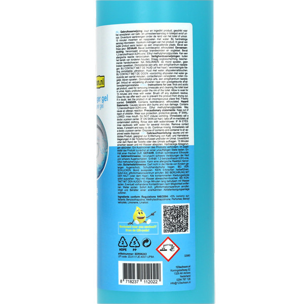 123schoon Frais gel nettoyant pour toilettes (750 ml)  SDR06243 - 2