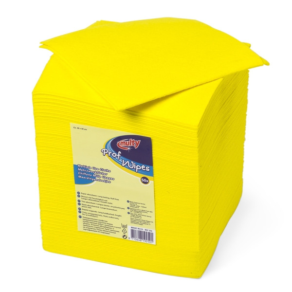 Multy chiffons de nettoyage 38 x 40 cm (50 pièces) - jaune SDR00129 - 1
