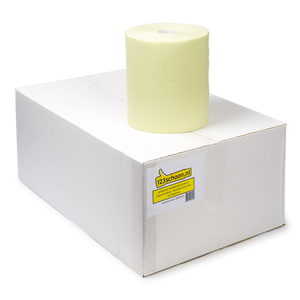 123schoon essuie-mains en rouleau 2 plis 6 x 150m - vert SDR02019 - 1