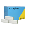 123schoon essuie-mains pliés en Z 2 plis 15 paquets SDR02115 - 1
