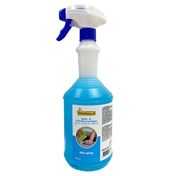 123schoon spray à l'alcool pour le nettoyage des vitres et de l'intérieur (1 litre) SDR06055 - 1