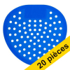 123schoon tapis d'urinoir parfum cerise (20 pièces) - bleu