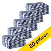 123schoon torchon à carreaux 65 x 65 cm (30 pièces) - bleu