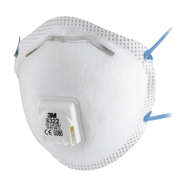 3M 8322 FFP2 NR D masque anti-poussières fines avec soupape d'expiration (10 pièces) 49832200 S3M00119 - 1