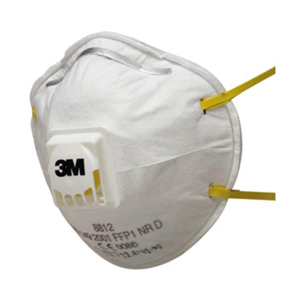 3M 8812 FFP1 NR D masque anti-poussière avec soupape d'expiration (10 pièces) 49881200 S3M00122 - 1