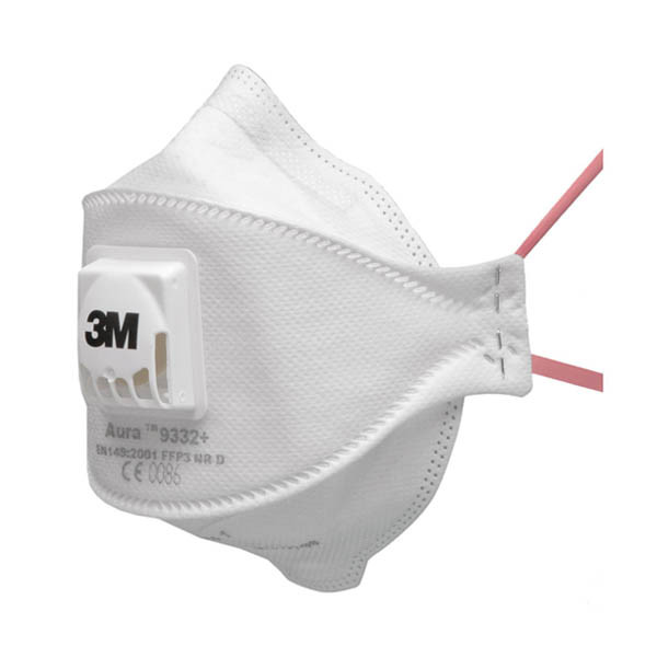 3M Aura 9332+ FFP3 NR D masque anti-poussière avec valve d'expiration (10 pièces) 49933200 S3M00130 - 1