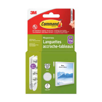 3M Command bandes de cadre photo autocollantes de moyen format (4 pièces) - blanc 214549