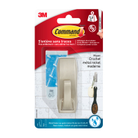 3M Command crochet autocollant 1,3 kg - chrome WMR02BNC 214507