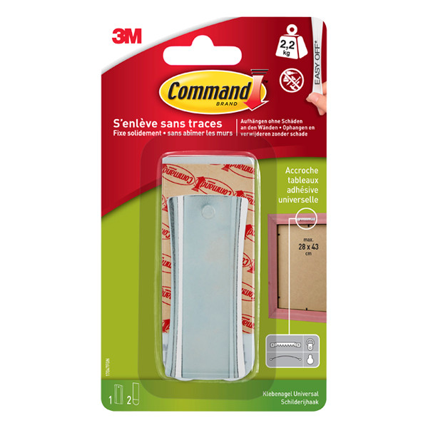 3M Command crochet autocollant pour tableau 2,2 kg 214552 - 1