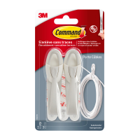 3M Command crochets de câble autocollants 1 kg (2 pièces) - blanc 17304C 214511