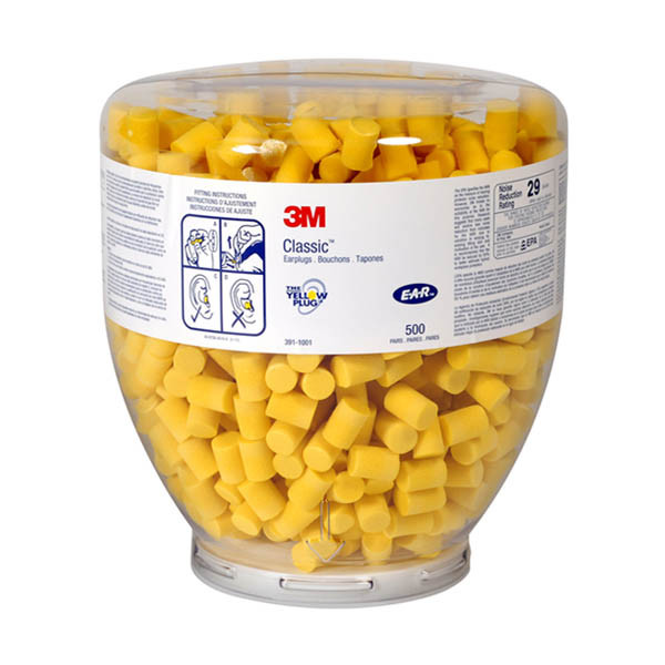 3M Ear Classic recharge de bouchons d'oreilles mousse polymère (500 paires) 31341000 S3M00059 - 1