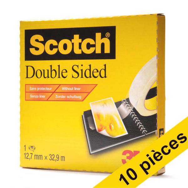 Offre : 10x 3M Scotch 665 ruban adhésif double face 12 mm x 33 m 201433 - 1