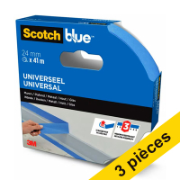 Offre : 3x ScotchBlue ruban de masquage multi-surfaces 24 mm x 41 m