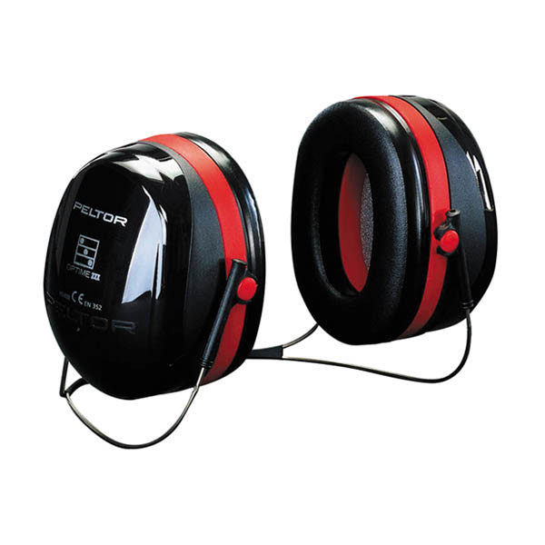 3M Peltor Optime III H540B casque antibruit avec arceau de nuque - rouge et noir S3M00062 - 1