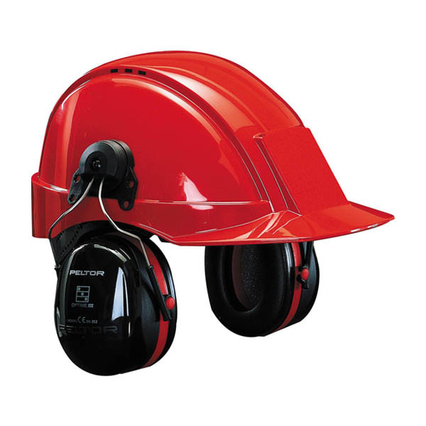 3M Peltor Optime III H540P3E casque antibruit avec fixation - rouge et noir S3M00063 - 1
