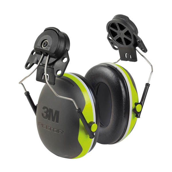 3M Peltor X4P3 casque antibruit avec fixation - noir et vert citron S3M00074 - 1