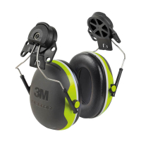 3M Peltor X4P3 casque antibruit avec fixation - noir et vert citron S3M00074