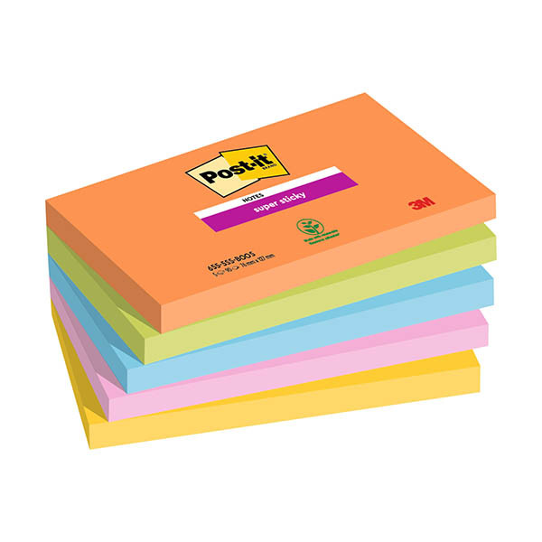 3M Post-It super sticky Boost 76 x 127 mm (5 pièces) 425630 - 1