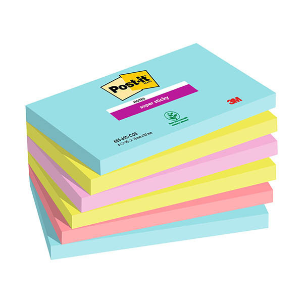 3M Post-It super sticky Cosmic 76 x 127 mm (6 pièces) 201052 - 1