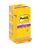 3M Post-It super sticky assorti 76 x 76 mm (16 pièces)