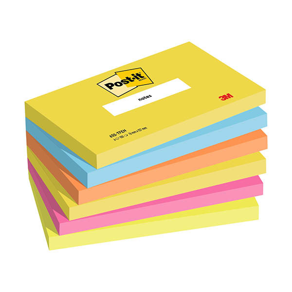 3M Post-it Energetic Colours notes 76 x 127 mm (6 pièces) 425602 - 1
