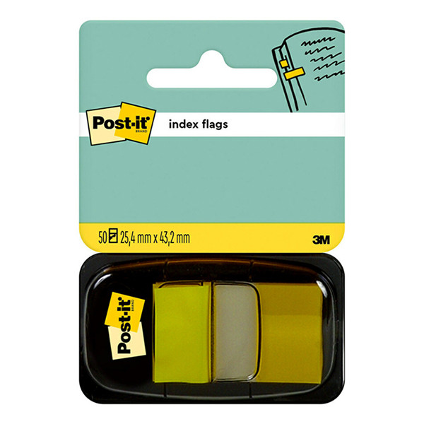 3M Post-it Index classiques 25,4 x 43,2 mm (50 onglets) - jaune 680YEL 201483 - 1