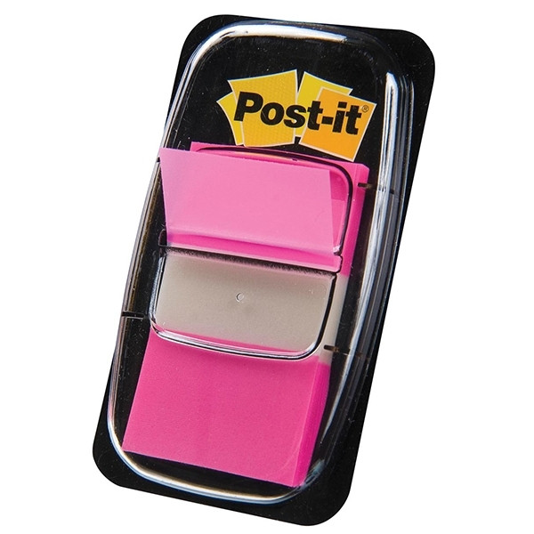 3M Post-it Index classiques 25,4 x 43,2 mm (50 onglets) - rose 680-21 201487 - 1