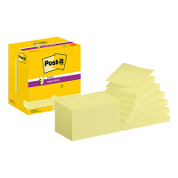 3M Post-it Super Sticky Z-notes 76 x 127 mm (12 pièces) - jaune R350-12SSCY 201003