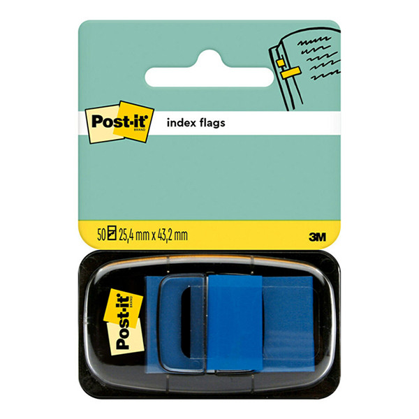 3M Post-it index classiques 25,4 x 43,2 mm (50 onglets) - bleu 680BLU 201494 - 1