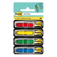 3M Post-it index flèche 4 couleurs classiques 11,9 x 43,2 mm (4 x 24 onglets) 684ARR3 201358