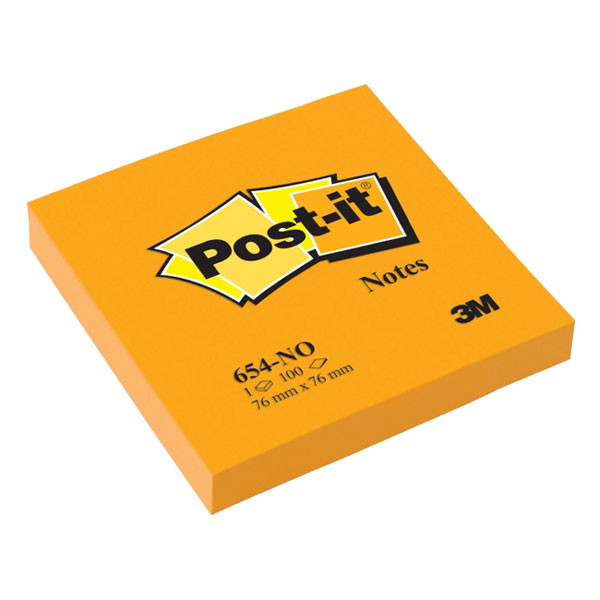 3M Post-it notes 76 x 76 mm - orange fluo 654NORA 201496 - 1