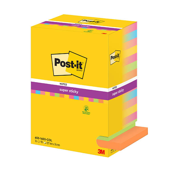 3M Post-it notes assorties 127 x 76 mm (16 pièces) 425624 - 1