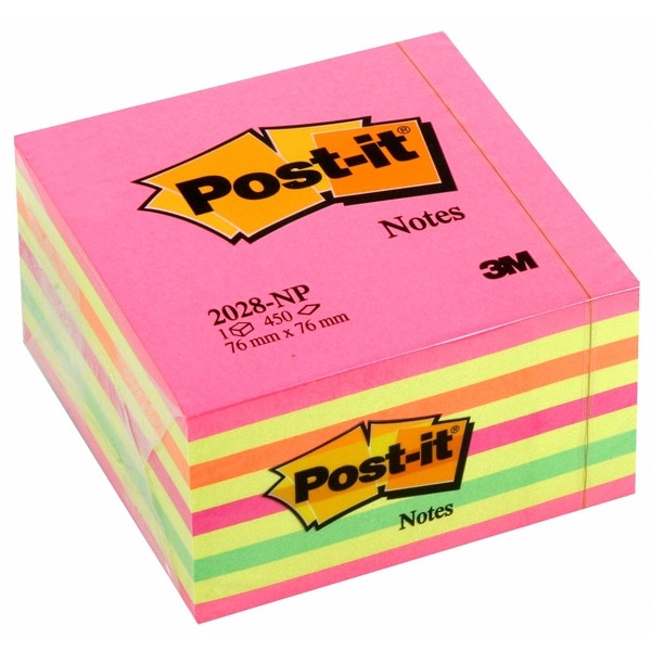 3M Post-it notes repositionnables 76 x 76 mm - rose fluo 2028NP 201330 - 1