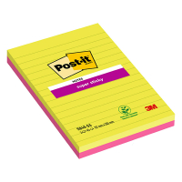 3M Post-it notes super collantes colorées lignées 125 x 200 mm (pack de 2) 5845SS 201058