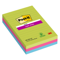 3M Post-it notes super collantes lignées 102 x 152 mm (pack de 3) 660SUC 201468