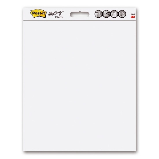 3M Post-it papier autocollant pour tableaux flipover 50,8 x 58,4 cm (2 x 20 feuilles) 566 201420 - 1