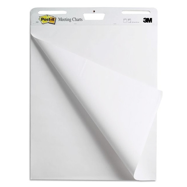 3M Post-it papier autocollant pour tableaux flipover 63,5 x 76,2 cm (2 x 30 feuilles) 559 201422 - 1