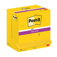 3M Post-it super sticky notes 76 x 127 mm (12 pièces) - jaune fluo 201019
