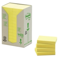 3M Post-it tour de notes recyclées 38 x 51 mm (pack de 24) - jaune 653-1T 201384