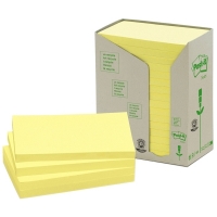 3M Post-it tour de notes recyclées 76 x 127 mm (pack de 16) - jaune 655-1T 201396
